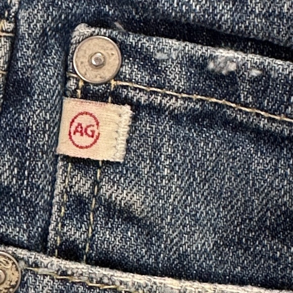 AG Adriano Goldschmied Stilt Crop Jeans Distressed Cigarette Cropped Y2K Size 29 - Picture 5 of 13